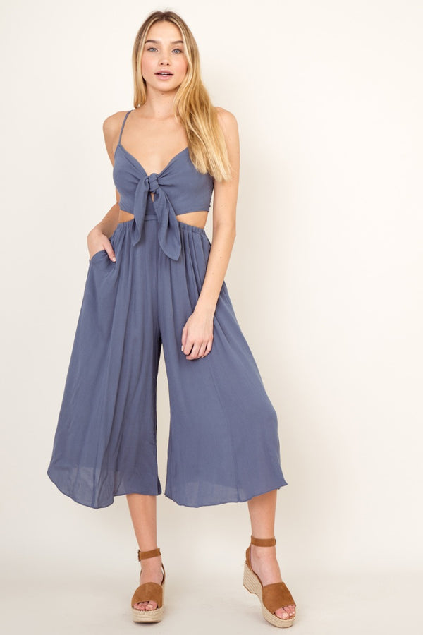 COME AWAY WITH ME JUMPSUIT: BLUE